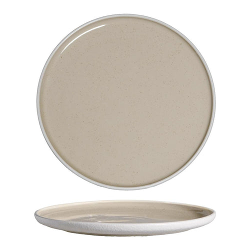 27 cm - Alberoshop Sandy Piatto Piano In Stoneware Set 4 Pz