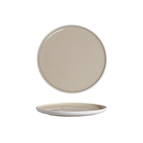 15.5 cm - Alberoshop Sandy Piatto Piano In Stoneware Set 6 Pz