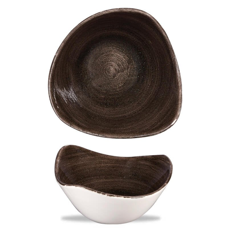 15.3x15.3 cm - Stonecast Piatto Fondo Triangolare In Porcellana Vetrificata