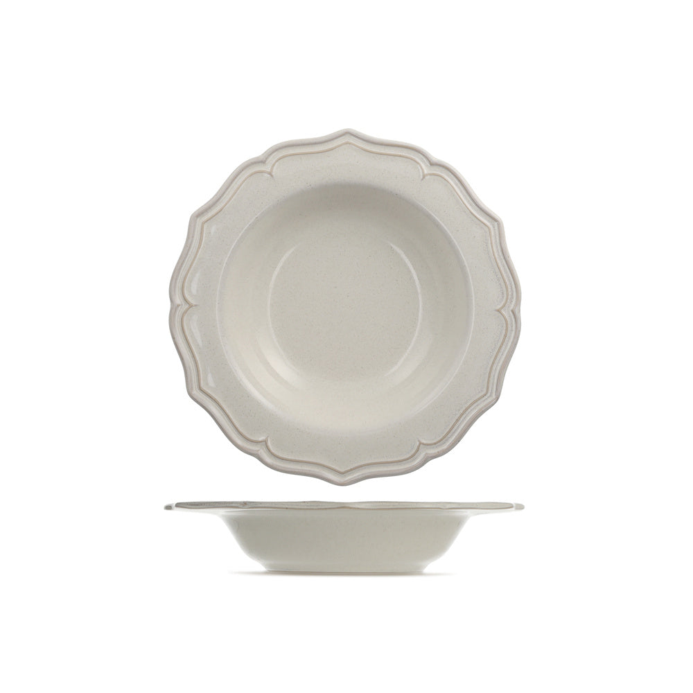 24 cm - H&H Sinfonia Piatto Fondo In Stoneware - Set 6 Pz