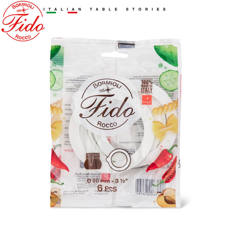 9 Cm Bormioli Rocco Fido Guarnizioni Fido In Vetro Set 6 Pz