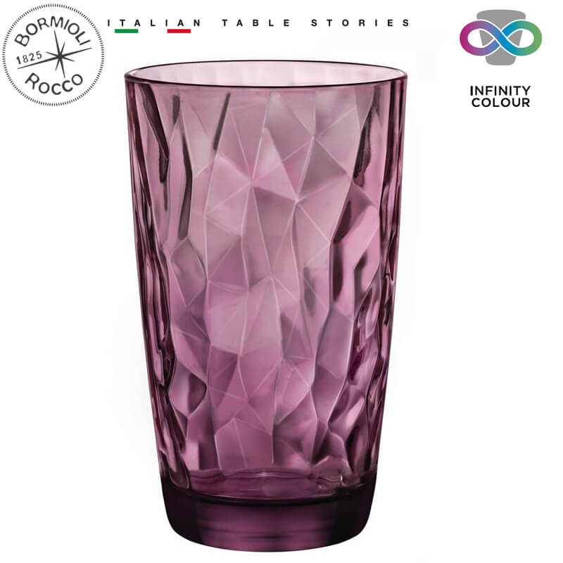 47 Cl Bormioli Rocco Diamond Bicchiere Bibita In Vetro Set 6 Pezzi