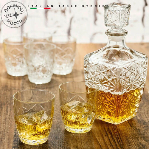 Bormioli Rocco Dedalo Set Whisky In Vetro Set 7 Pezzi