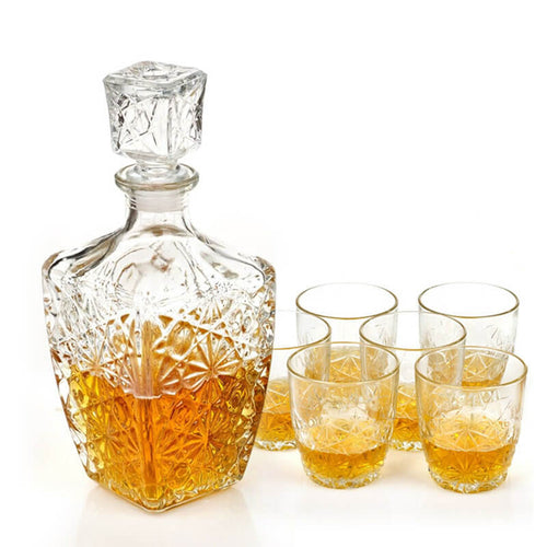 Bormioli Rocco Dedalo Set Whisky In Vetro Set 7 Pezzi