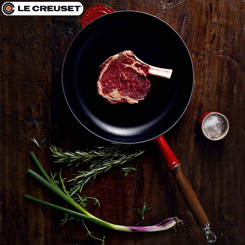 26 Cm Le Creuset Tradition Padella In Ghisa Smaltata Con Manico In Legno