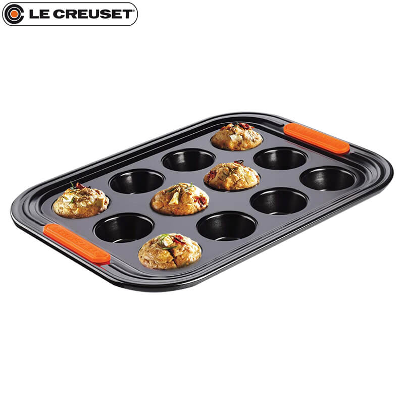40X30 Cm Le Creuset Forme Speciali Stampo Muffin Rettangolare 12 Impronte Antiaderente