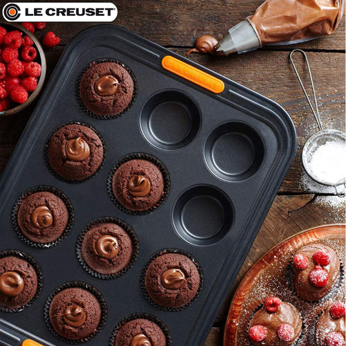 40X30 Cm Le Creuset Forme Speciali Stampo Muffin Rettangolare 12 Impronte Antiaderente