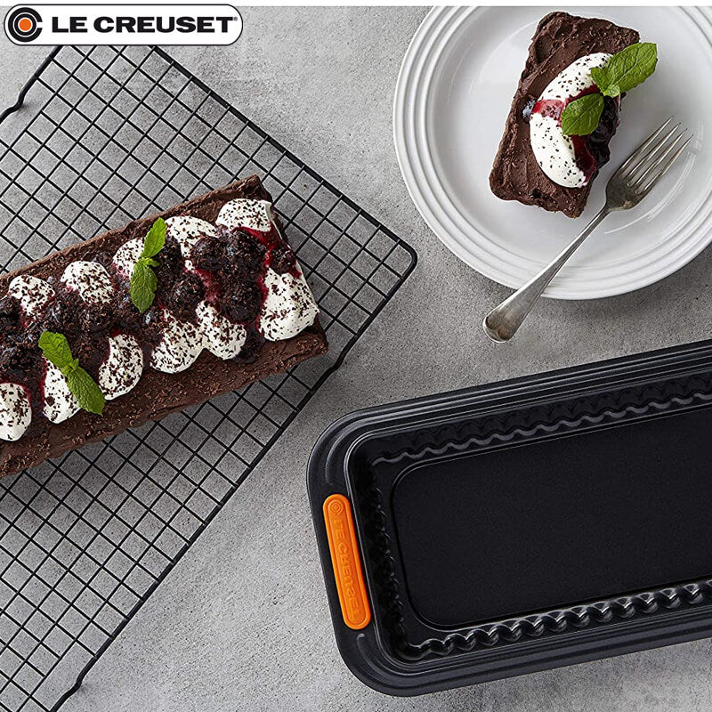 33X13 Cm Le Creuset Tortiera Base Removibile Rettangolare Antiaderente