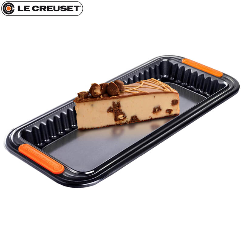 33X13 Cm Le Creuset Tortiera Base Removibile Rettangolare Antiaderente