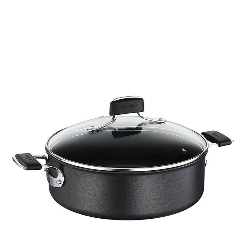 26 Cm Lagostina Tempra Titanium Extreme Casseruola Bassa Antiaderente In Alluminio Con Coperchio