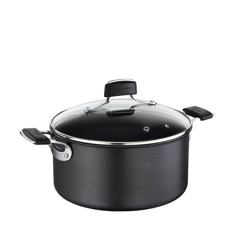 Lagostina Tempra Titanium Extreme Casseruola Alta Antiaderente In Alluminio Con Coperchio