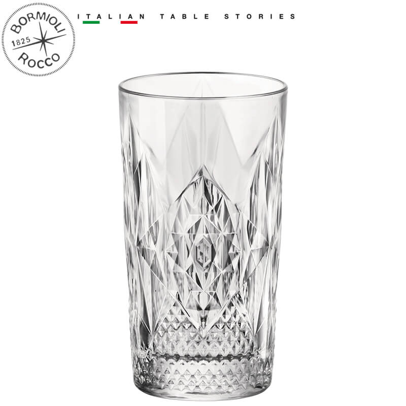 49 Cl Bormioli Rocco Bartender Stone Bicchiere Bibita In Vetro Set 6 Pezzi