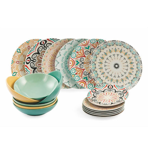 Villa D Este Sharm Servizio Piatti In Gres Porcellanato Set 18 Pz