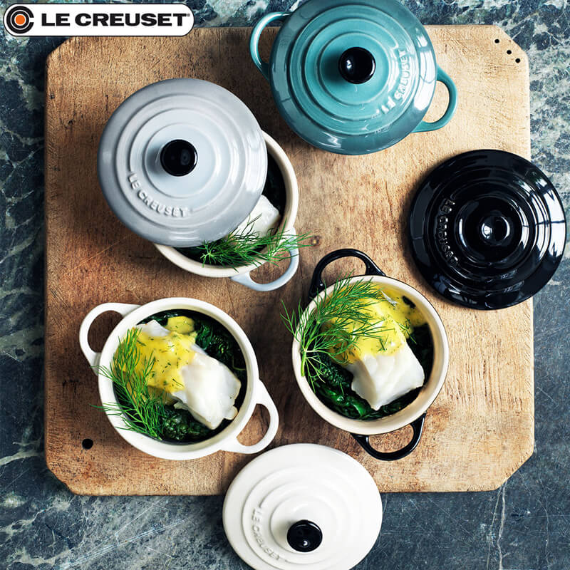 10 Cm Le Creuset Mini Cocotte Casseruola Rotonda In Gres Vetrificato