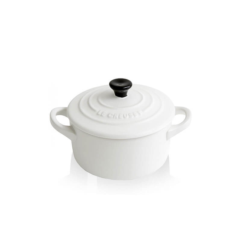 10 Cm Le Creuset Mini Cocotte Casseruola Rotonda In Gres Vetrificato