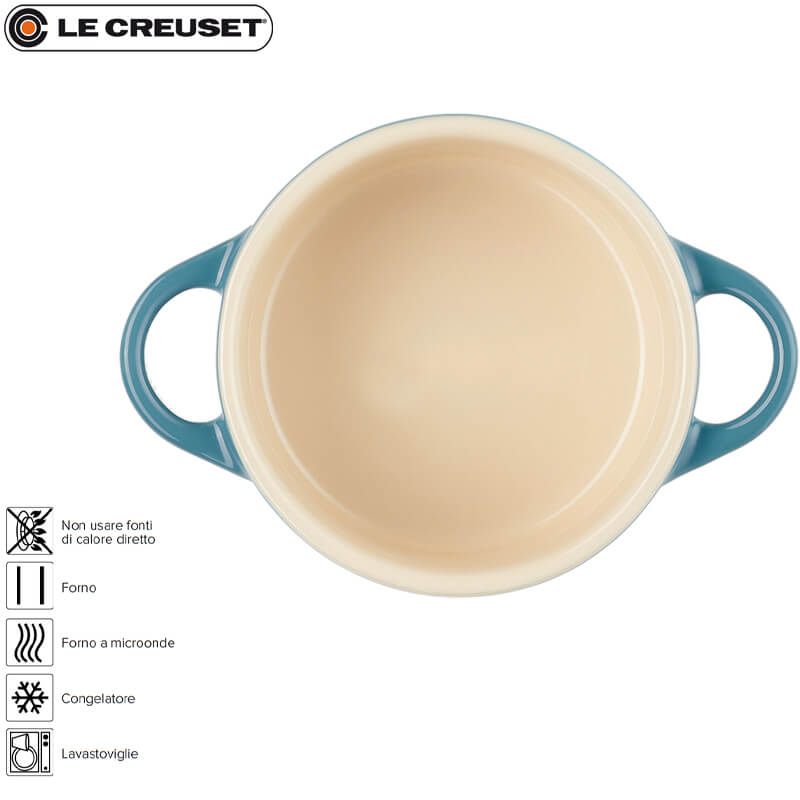 10 Cm Le Creuset Mini Cocotte Casseruola Rotonda In Gres Vetrificato