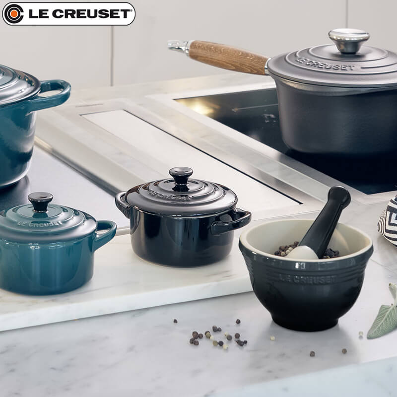 10 Cm Le Creuset Mini Cocotte Casseruola Rotonda In Gres Vetrificato