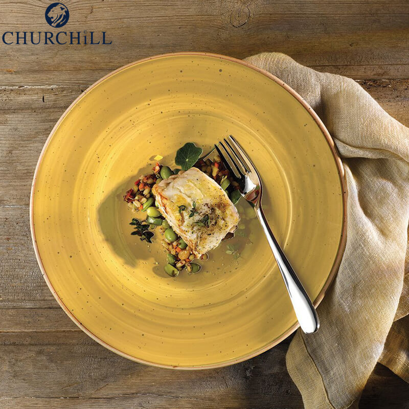 28 Cm Churchill Stonecast Piatto Pasta Rotondo In Porcellana Vetrificata