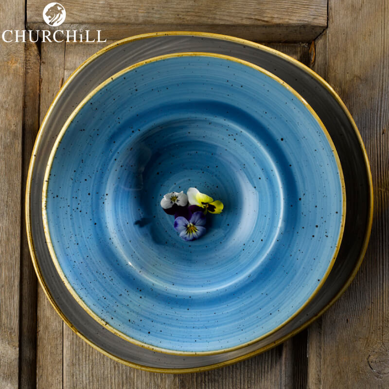 28 Cm Churchill Stonecast Piatto Pasta Rotondo In Porcellana Vetrificata