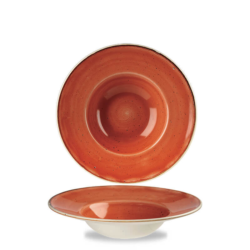 24 Cm Churchill Stonecast Piatto Pasta Rotondo In Porcellana Vetrificata