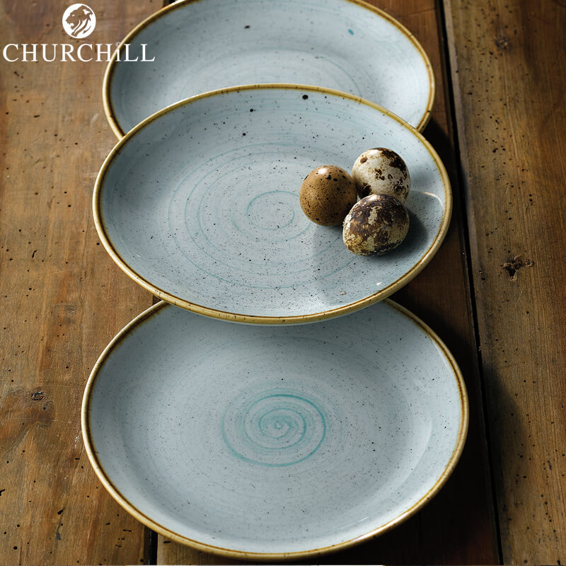 32 4 Cm Churchill Stonecast Piatto Piano In Porcellana Vetrificata