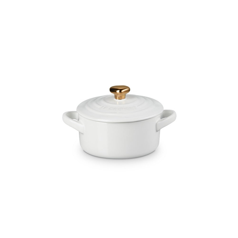 10 cm - Le Creuset Mini Cocotte Con Pomolo Cuore In Gres Vetrificato