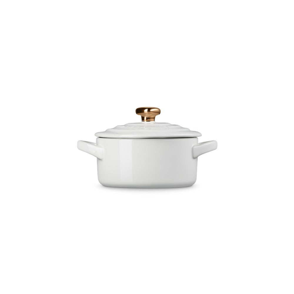 10 cm - Le Creuset Mini Cocotte Con Pomolo Cuore In Gres Vetrificato