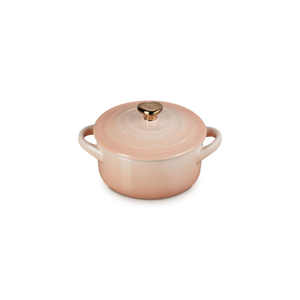 10 cm - Le Creuset Mini Cocotte Con Pomolo Cuore In Gres Vetrificato