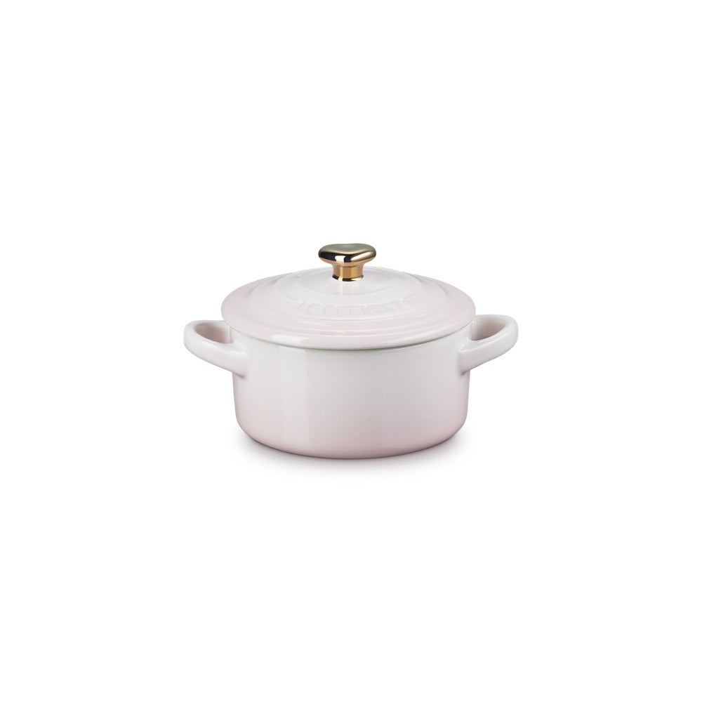 10 cm - Le Creuset Mini Cocotte Con Pomolo Cuore In Gres Vetrificato