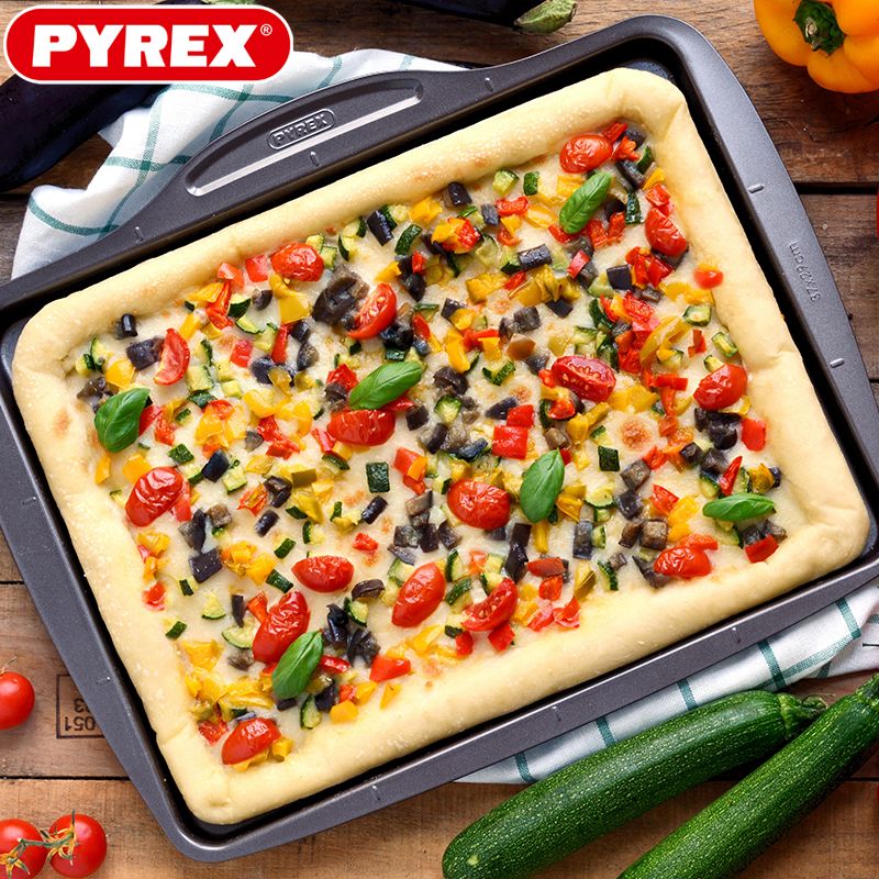 37X29 Cm Pyrex Asimetria Teglia Pizza Rettangolare Antiaderente