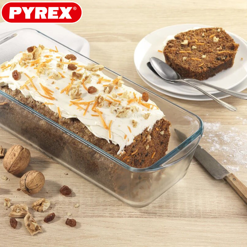 31S12 Cm Pyrex Bake And Enjoy Stampo Plum Cake Rettangolare In Vetro Borosilicato
