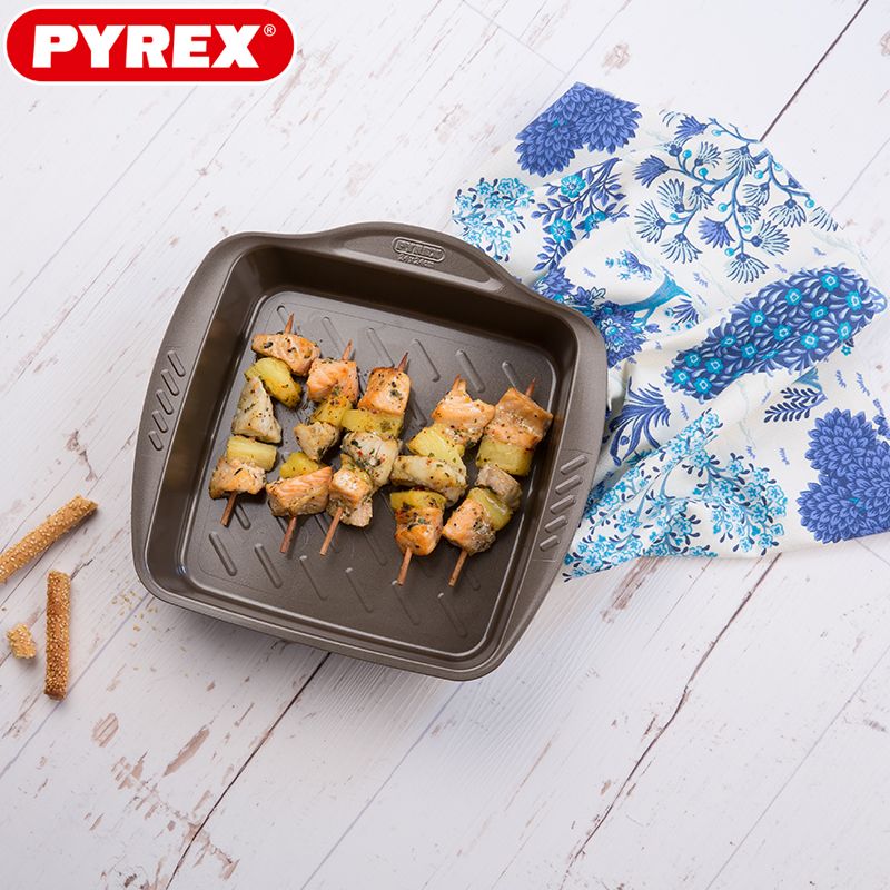 24X24 Cm Pyrex Asimetria Tegliarotonda Antiaderente