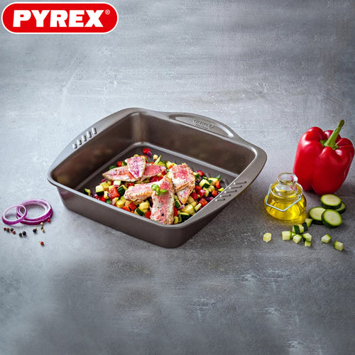 24X24 Cm Pyrex Asimetria Tegliarotonda Antiaderente