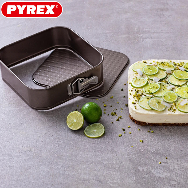 24X24 Cm Pyrex Asimetria Tortiera Apribile Quadrata Antiaderente