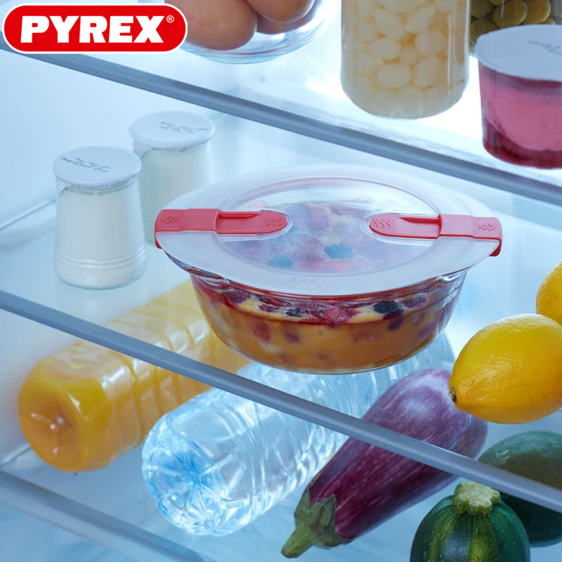Pyrex Cook And Heatcontenitore Per Alimenti Rotondo In Vetro Borosilicato Con Coperchio Con Valvola A Vapore