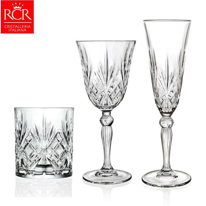 Rcr Melodia Set Calici And Bicchieri In Vetro Set 18 Pezzi