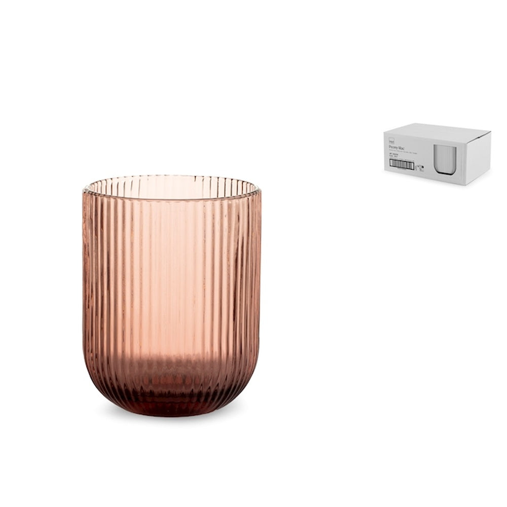 28 cl - H&H Peony Bicchiere Acqua In Vetro - Set 6 Pz