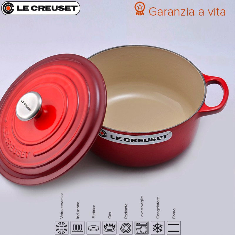 28 Cm Le Creuset Cocotte Evolution Casseruola Rotonda In Ghisa