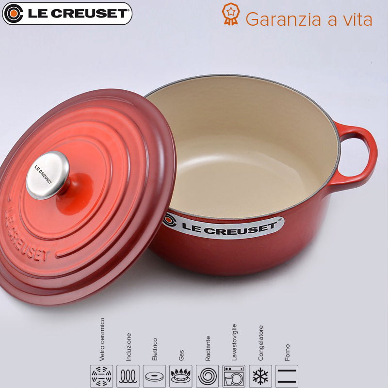 20 Cm Le Creuset Cocotte Evolution Casseruola Rotonda In Ghisa