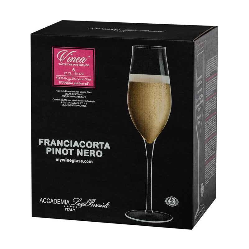 27 Cl Bormioli Luigi Vinea Calice Flute In Vetro Set 6 Pezzi