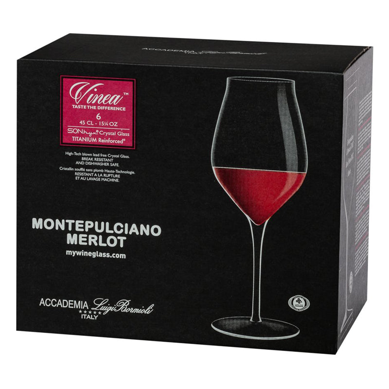 45 Cl Bormioli Luigi Vinea Calice Vino Rosso In Vetro Set 6 Pezzi