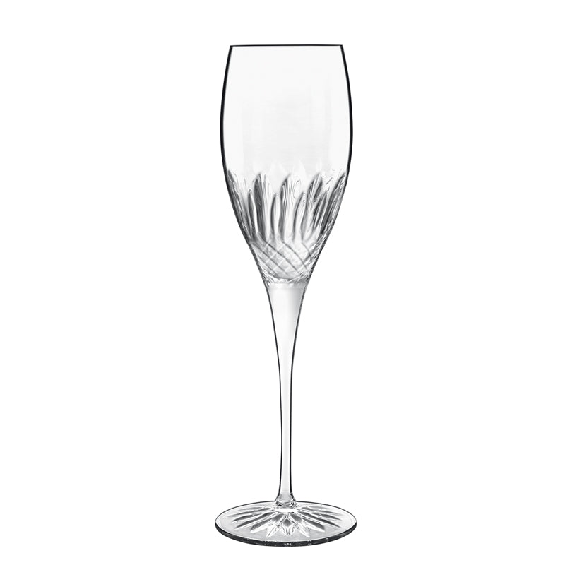 22 Cl Bormioli Luigi Diamante Calice Flute In Vetro Set 4 Pezzi