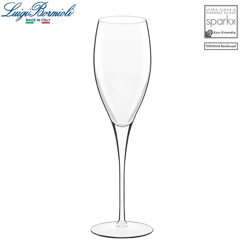 22 Cl Bormioli Luigi Michelangelo Calice Flute In Vetro Set 4 Pezzi