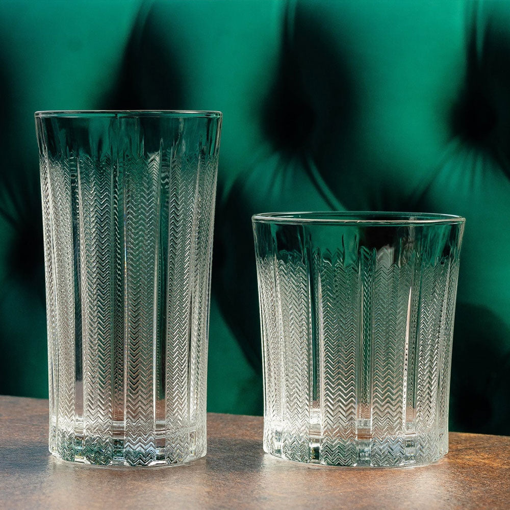 35.5 cl - Onis Mosaic Bicchiere Cocktail Highball In Vetro Set 6 Pz