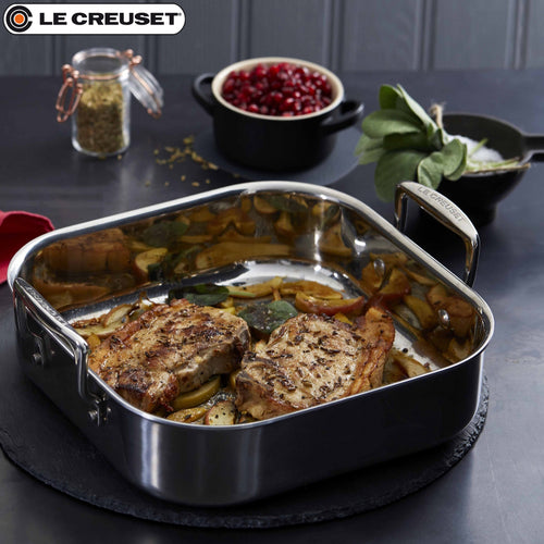 26X26 Cm Le Creuset Teglia Quadrata In Acciaio Inox