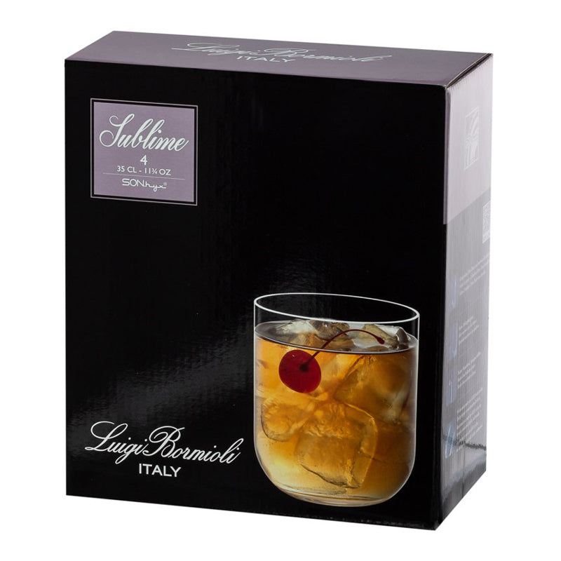 35 Cl Bormioli Luigi Sublime Bicchiere Whisky In Vetro Set 4 Pezzi