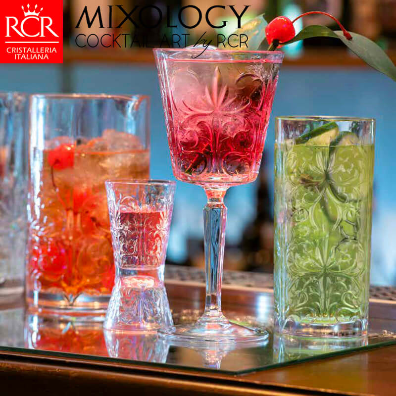 3 6 Cl Rcr Tattoo Jiggers E Dosatori Per Cocktail In Vetro Set 6 Pezzi