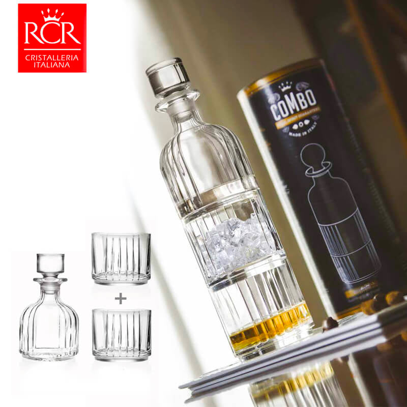 Rcr Combo Set Whisky In Vetro Set 3 Pezzi
