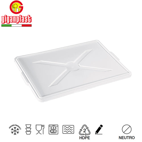 30 X 40 X H10 Cm Giganplast Coperchio Per Cassetta Portaimpasto Rettangolare In Plastica