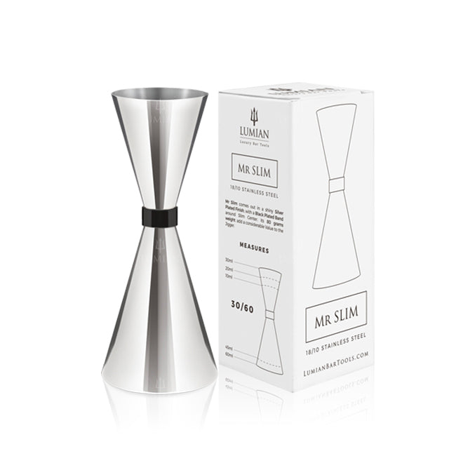3 6 Cl Lumian Mr Slim Black Ruby Jigger Misurino Cocktail In Acciaio Inox